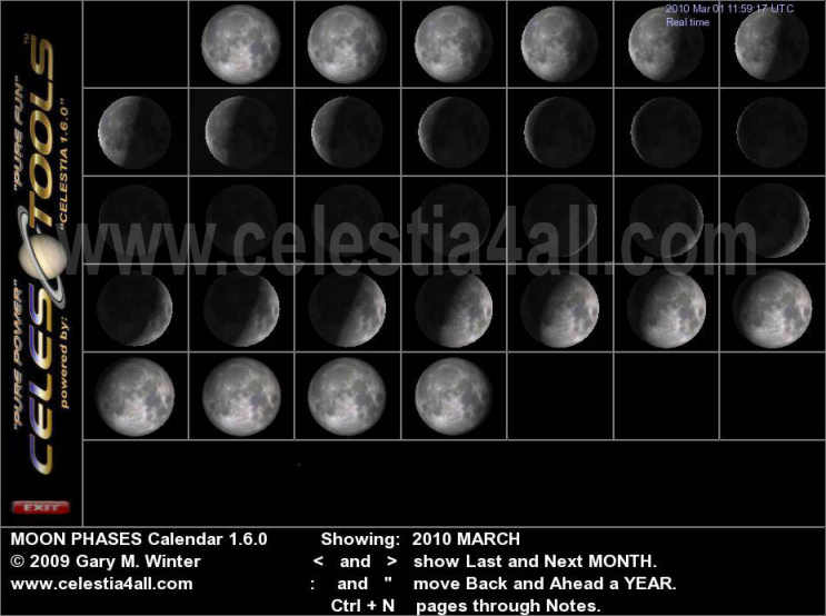 Moon Phases Calendar SkyMarvels com Moon Phases Calendar SkyMarvels com